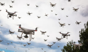 Coordinated drones flying